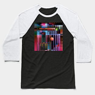 Colorful geometric abstract composition Baseball T-Shirt